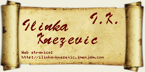 Ilinka Knežević vizit kartica